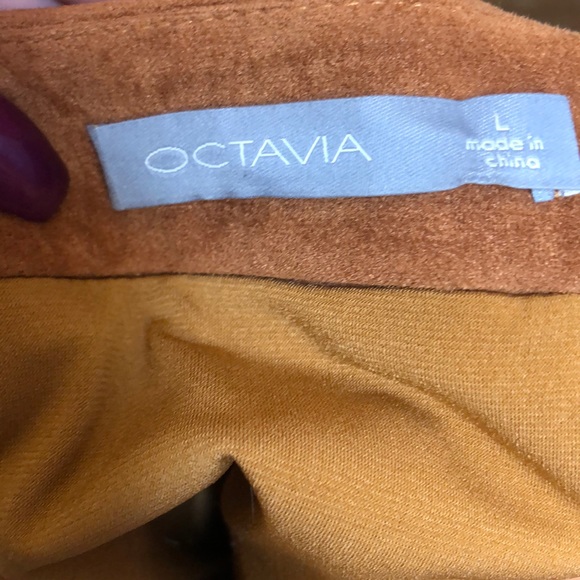 Thick faux suede circle skirt midi-length - Picture 5 of 6